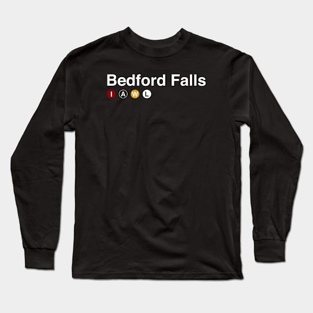 Bedford Falls Long Sleeve T-Shirt by huckblade